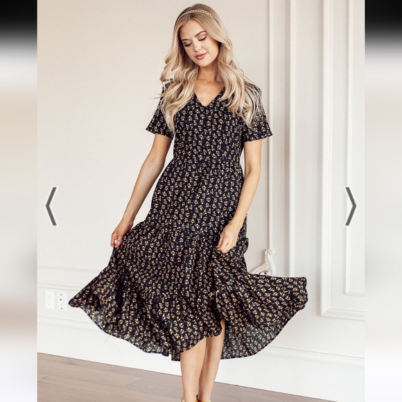 Jessakae Free Spirit Floral Black Dress XL - Picture 1 of 8